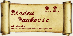Mladen Mauković vizit kartica